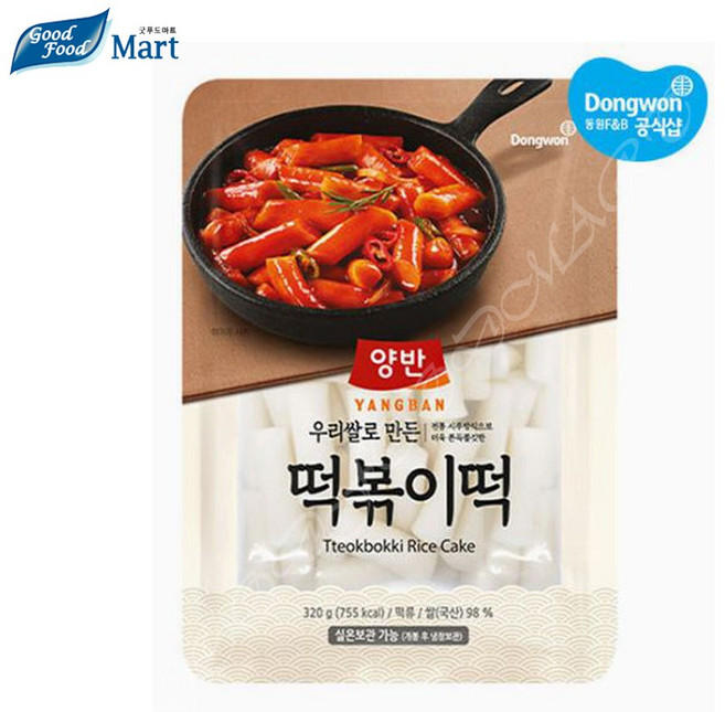 동원 우리쌀로 만든 떡볶이떡 (1봉), 1개, 320g