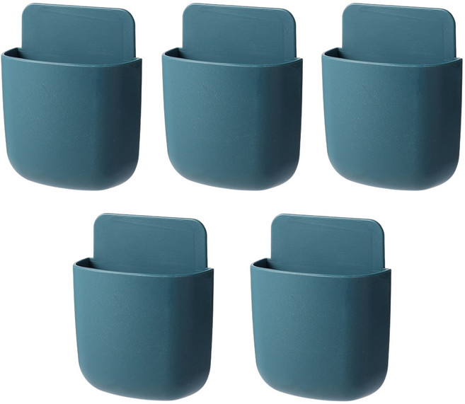 이지적공간 다용도 리모컨 거치대, 5개, 블루