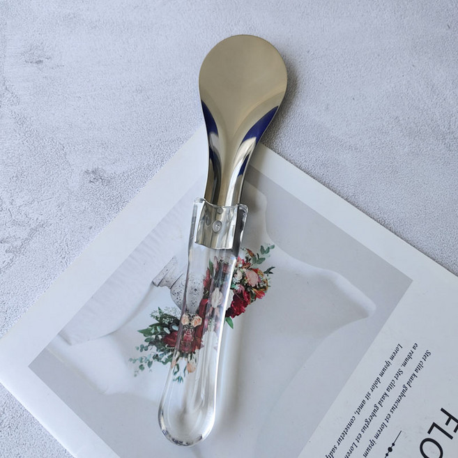 수출 이탈리아 304 스테인레스 스틸 아이스크림 삽 수제 장미 얼음, 삽. 아크릴 손잡이. 투명한