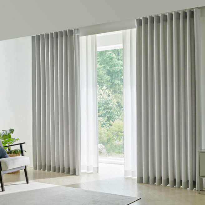 [뷰하우스] 모아르 국내 주문제작 사계절 맞춤 암막커튼 복층형 350cm까지