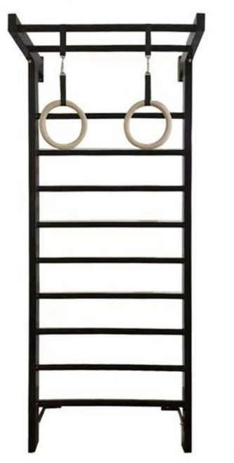 헬스장 구름사다리 벽걸이 피트니스 장비 스트레칭 천장 운동기구 직선형 홈짐, 220x90+우드 걸이 링 화이트