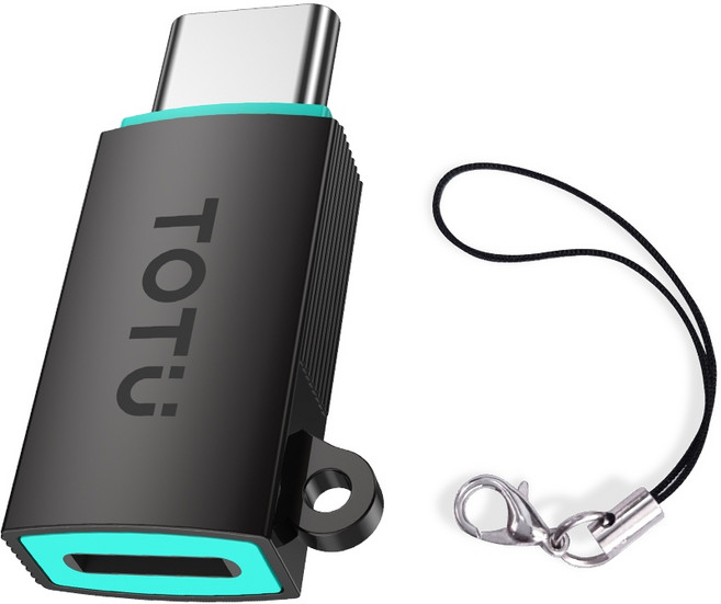 TOTU PD/Lightning 轉 Type-C 轉接頭充電傳輸 60W快充 Starry系列 蘋果充安卓, 星光色, 1個