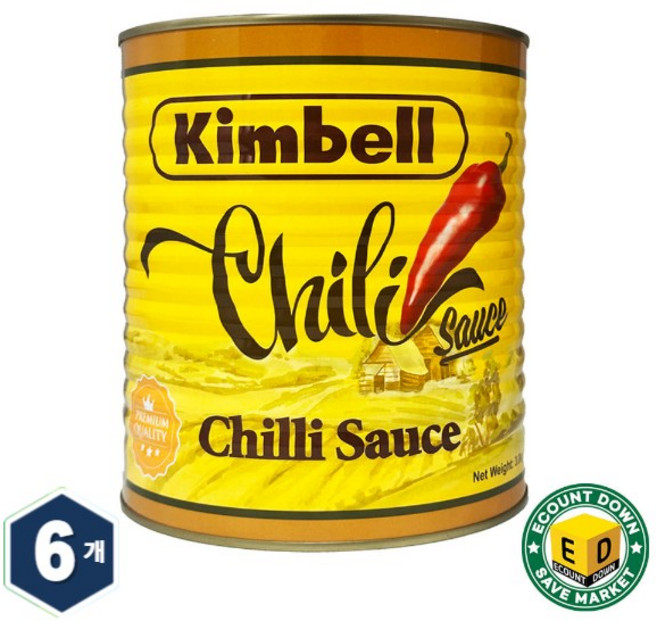 킴벨 칠리소스 3Kg 대용량 한박스 (3Kg x 6ea), 6개
