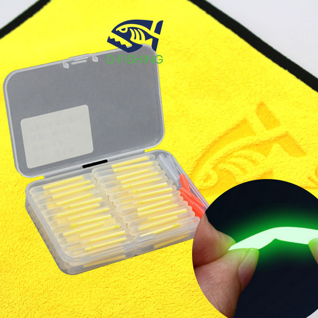 야간 낚시 케미 50개 수건 세트 야광 꽂이 케미라이트, 1세트