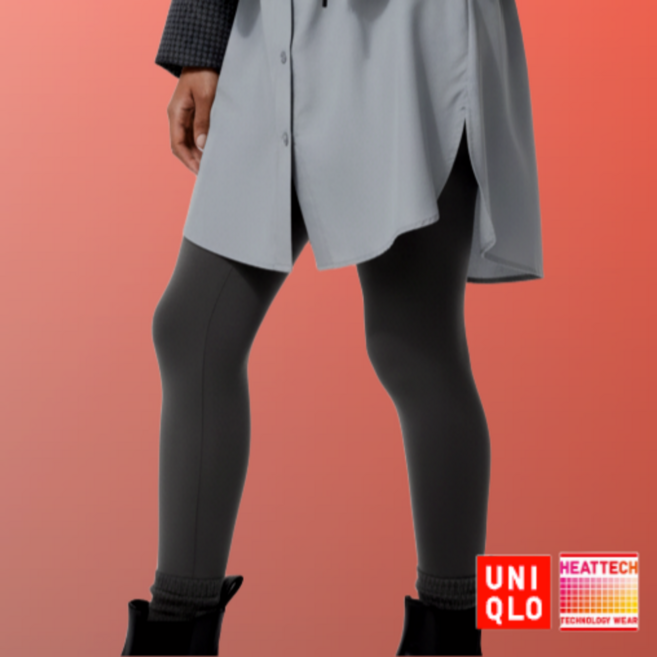 유니클로 히트텍 하의 여성 발열 내의 내복 레깅스 + 다용도파우치