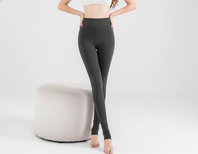 발뒤꿈치 커버 12부 기모 융털 밍크 레깅스 무발 고리 여성 겨울