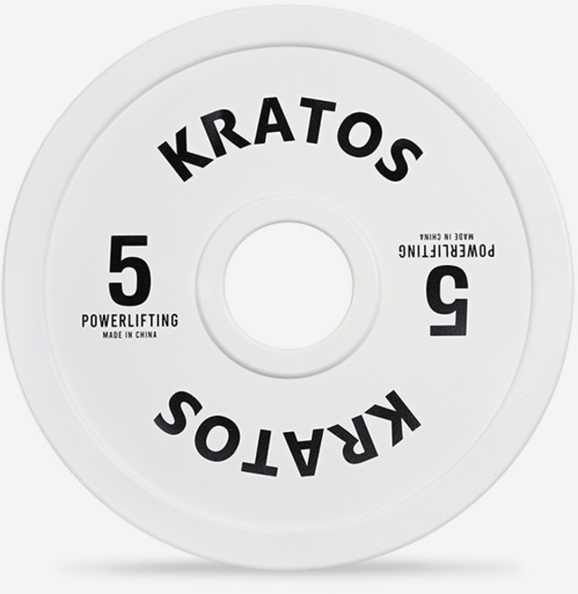 크라토스 파워리프팅 저중량 원판 5KG (2개1세트), 1세트, 화이트