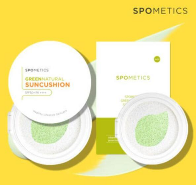 스포메틱스 무기자차 톤업 선 쿠션 팩트 본품+리필, 1개, 25g