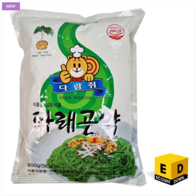 다람쥐표 파래국수곤약 파래곤약, 1개, 800g