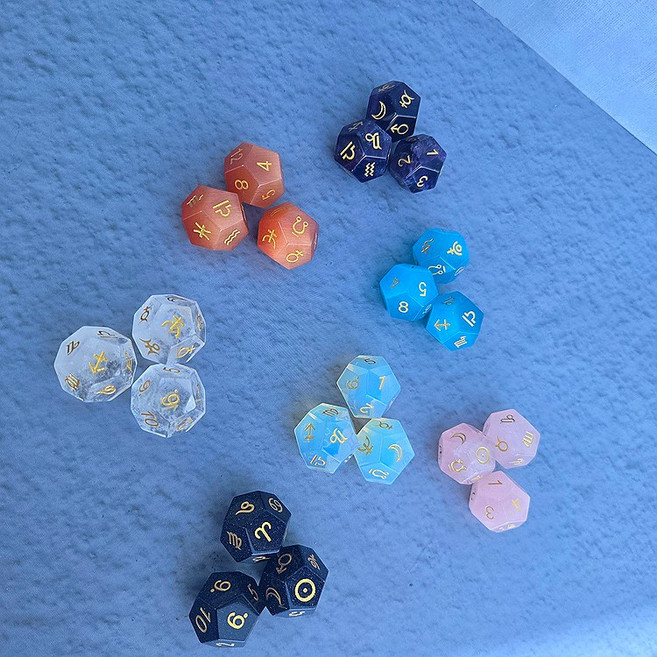 천연원석 점성술 주사위 3pcs, 오팔, 1개