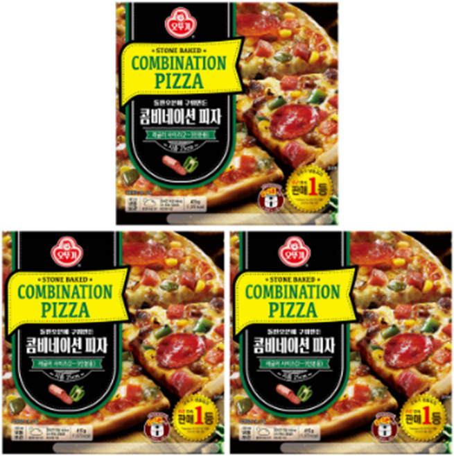 오뚜기 콤비네이션 피자, 3개, 415g