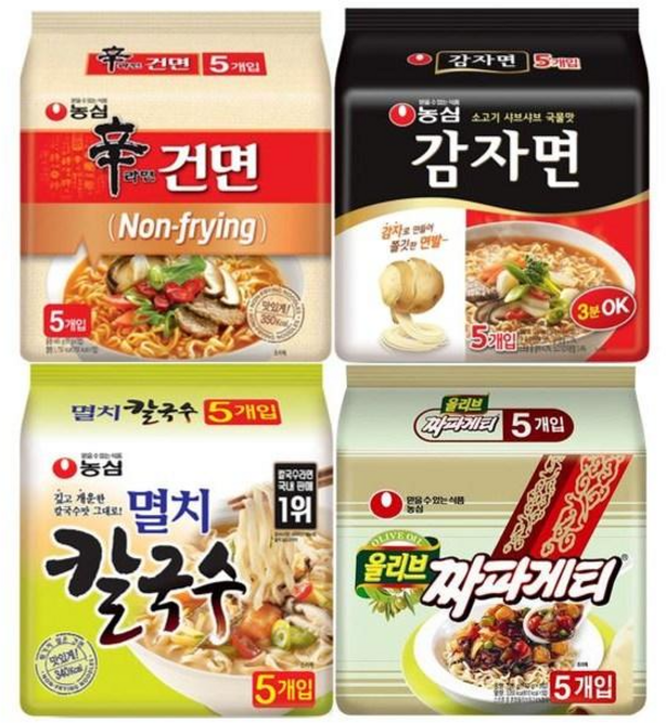 농심 신라면건면5입+감자면5입+멸치칼국수5입+짜파게티5입, 1세트