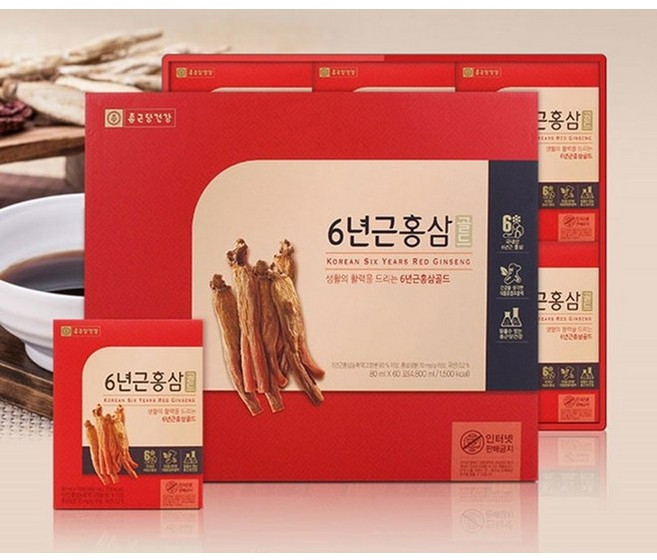 종근당건강 6년근 홍삼 골드 60포, 80ml, 12박스