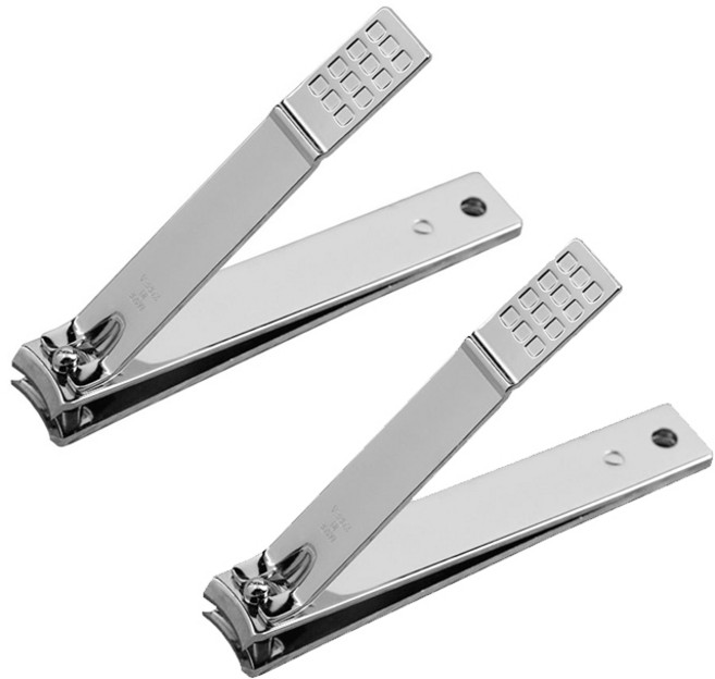쓰리세븐 특대형 발톱깍이 N-221ZLAC 777 두꺼운 내성 발톱 깍기 대형 손톻 깍이 박사이즈, 실버, 2개