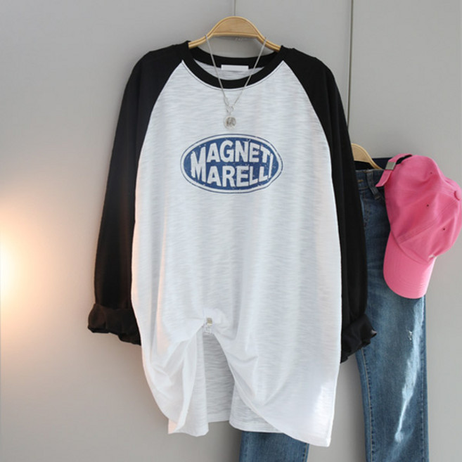 달콩 여성 빅사이즈 봄신상 긴팔티 박스티 매그너오버핏나그랑티셔츠