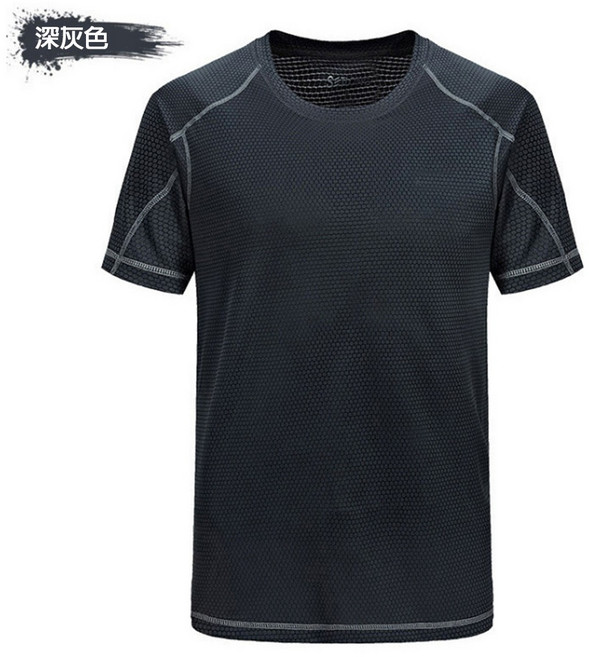 涼感冰絲休閑短袖 男生透氣速乾排汗衫