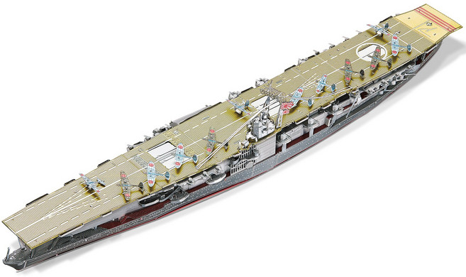 아카기 AKAGI 경항모 항공모함 전함 함선 금속 퍼즐 3D 프라모델 전투선 DIY 키트 에칭, 1개