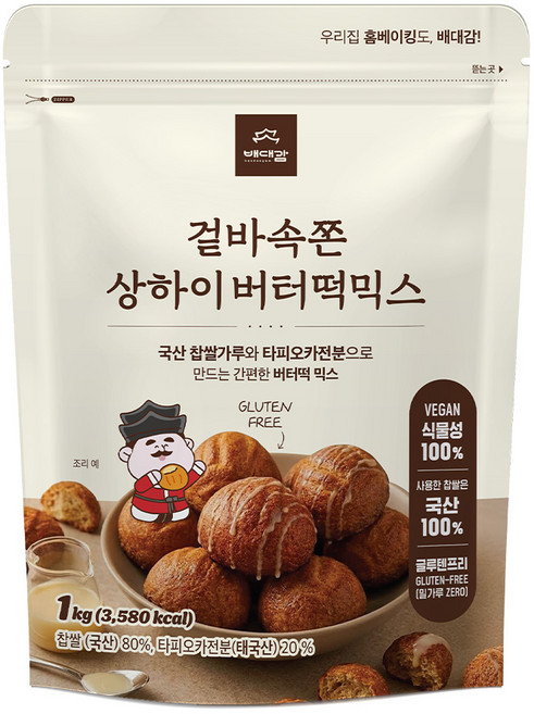 상하이 버터떡믹스 국산찹쌀가루&타피오카, 1개, 1kg