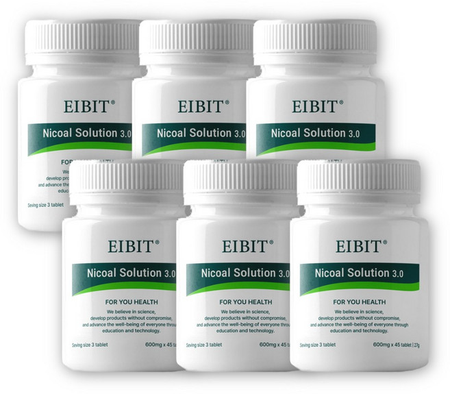 에이빗 니코알 솔루션 600mg, 6박스, 45정