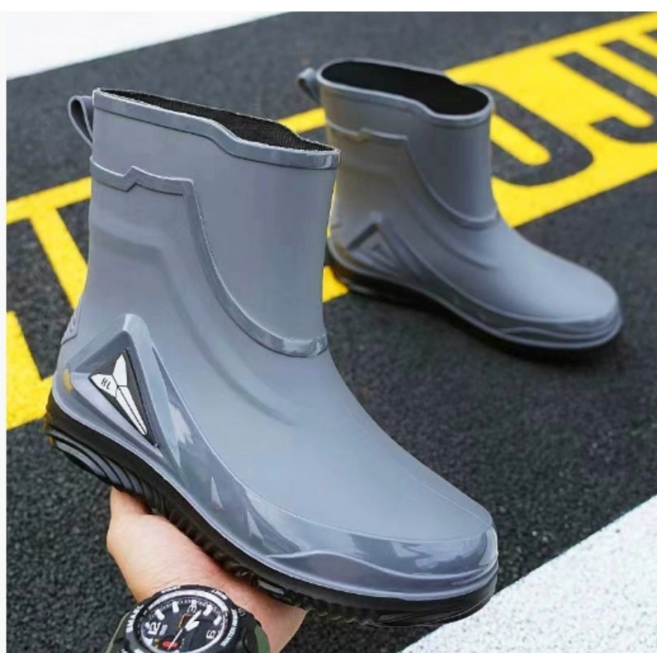 미들 레인부츠 패션 남성 부츠 쿠션 미끄럼 방지