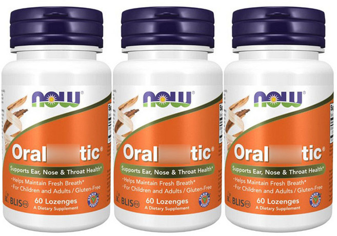 나우푸드 오랄틱 로젠지, 60정, 3개