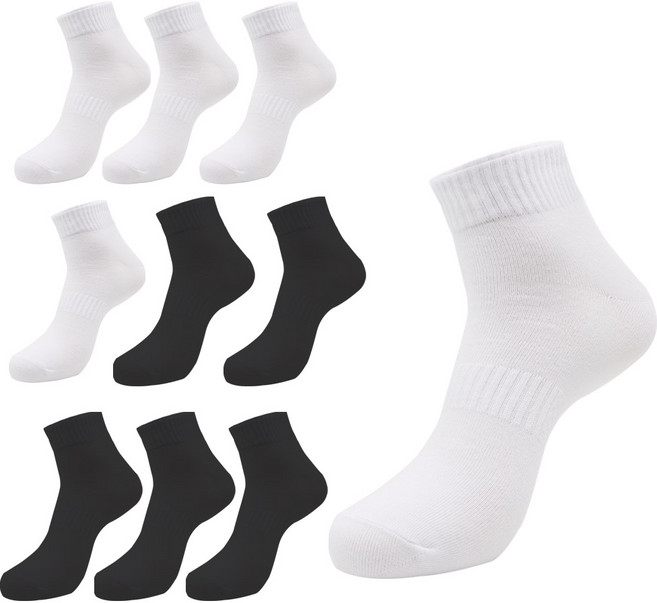 PRS 168침 남성용 빅사이즈 큰발 왕발 무지 단목 양말 10켤레