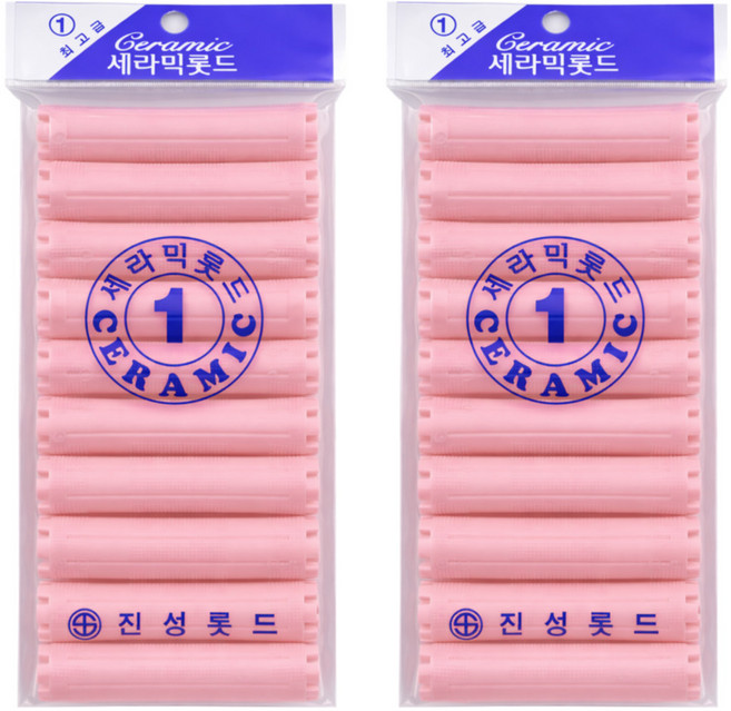 오라이브 진성 셀프파마 세라믹 헤어 롯드 1호, 2개, 핑크