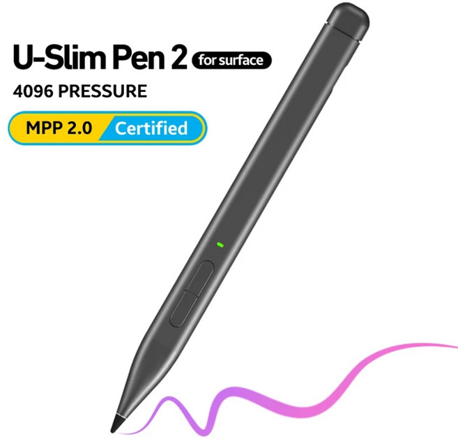 마이크로소프트 서피스 슬림펜2 4096필압 프로 8 9, KOREA, Black, 1개