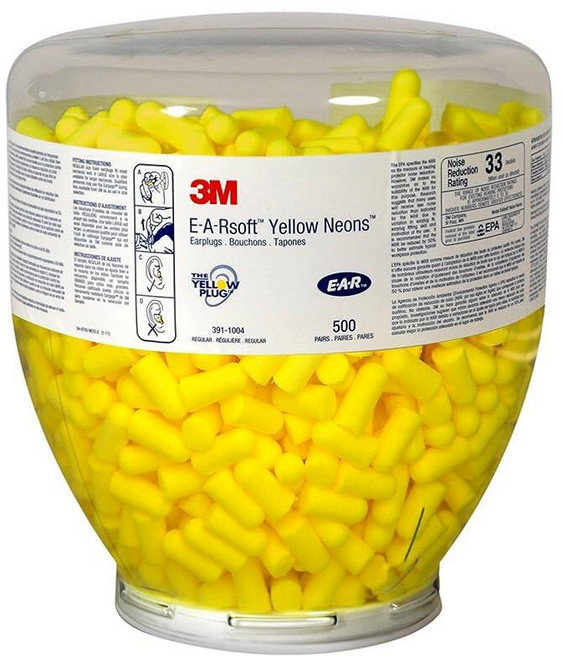 3M 이어 플러그 200쌍/박스 E-A-Rsoft 옐로우 네온 312-1250 언코드 일회용 폼 NRR 33 드릴링 그라인딩 기계 가공 톱질 샌딩 용접