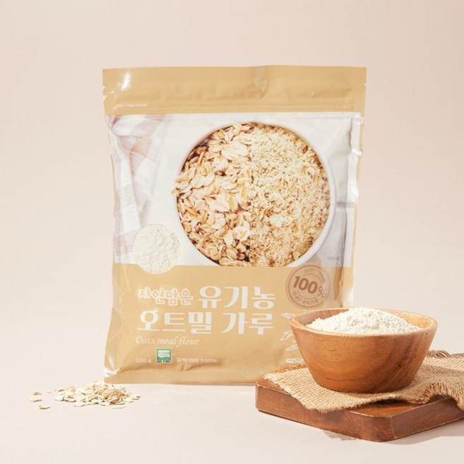 자연담은 유기농 오트밀 가루, 500g, 1개