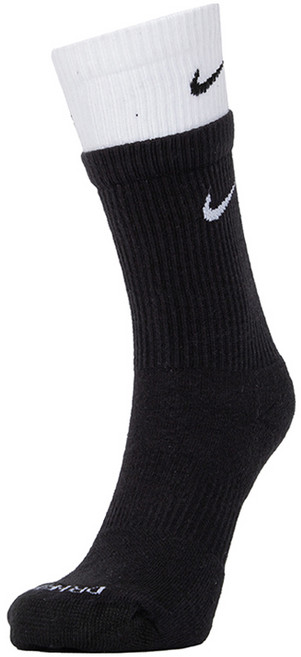 나이키 남녀공용 에브리데이 플러스 캐주얼 스포츠 양말 DD2795-011, 블랙, 1개