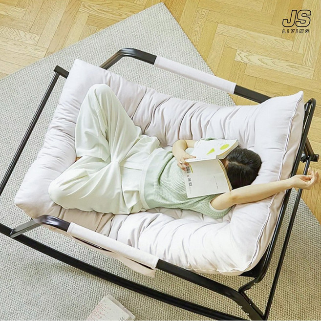JS리빙 편안한 안락의자 거실 소파 커버 쿠션 침대 철재 가구 1인용 흔들의자 북유럽 모던 패브릭 무중력 등받이 편한 의자 릴렉스 체어 수유용 리클라이너 JSLIVING_COSY6, 1개