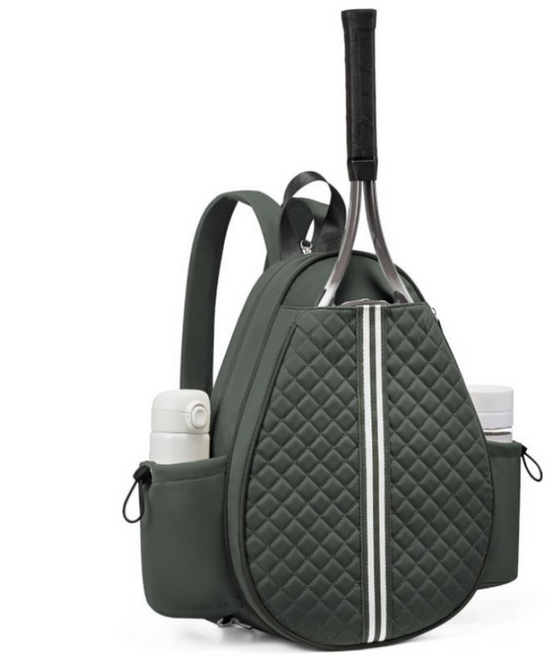 대용량 스포츠 백팩 배드민턴 라켓백 테니스 채 운동 가방 헬스 여행 다기능, 녹색, 1개