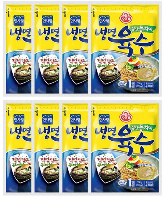 오뚜기 동치미 냉면 육수, 330g, 8개