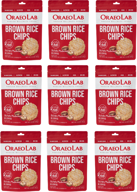 오래오랩 표고버섯 현미칩 저당 다이어트 간식, 90g, 표고현미칩, 9개