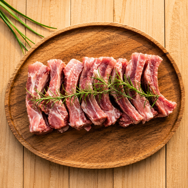 황학고기 살많은 돼지 등갈비1kg / 쪽갈비, 1개