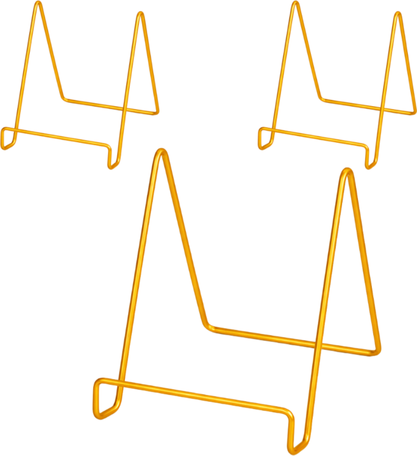 웰컴투 접시 액자 다용도 거치대, 진노랑골드, 3개, 1단