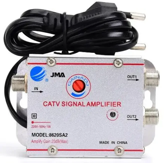 2025 조정 가능한 1 In 2/3/4/6/8 Out CATV 케이블 TV 분배기 증폭기 20dB 디지털 안테나 신호 부스터, 04 1 in 2 out