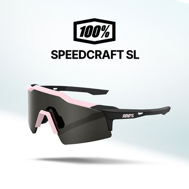 100% 고글 스피드크래프트 SL 자전거 야구 골프 스포츠 선글라스 100퍼센트 100프로(08), 09.소프트택트데저트핑크/스모크(18), 1개