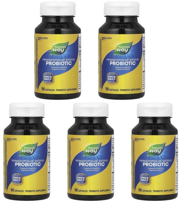 네이처스웨이 프리마도필러스 비피더스 포 어덜트 50억 CFU 캡슐, 90정, 5개 - 쿠팡