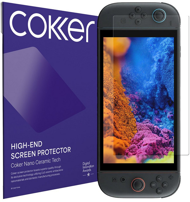 코커 반사제로 AR닌텐도스위치2 게이밍 강화필름 고화질 액정보호필름 1P, 1개, 트루컬러