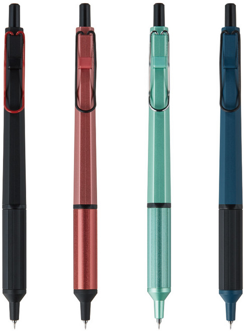 제트스트림 엣지 단색 유성볼펜 0.38mm, 블랙레드 (엣지단색 0.38)