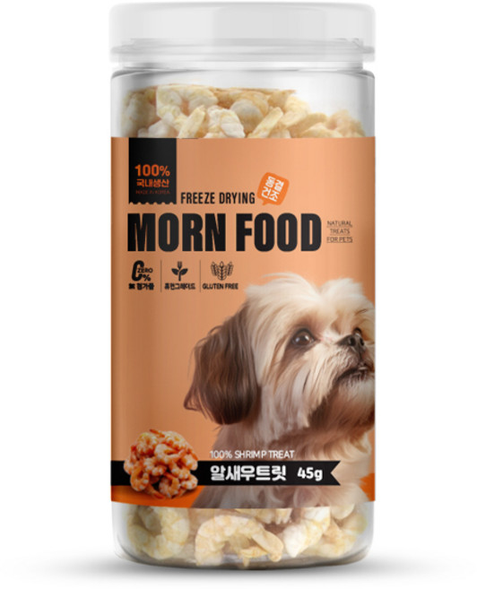 몬푸드 독 동결건조, 3개, 45g, 새우