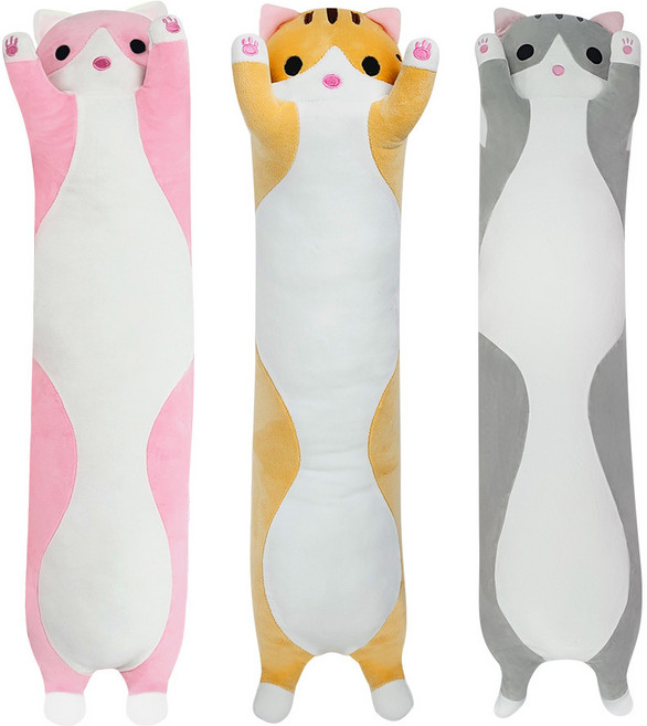 인트홈 고양이 모찌 캐릭터 바디필로우 쿠션 50cm, 그레이 100개