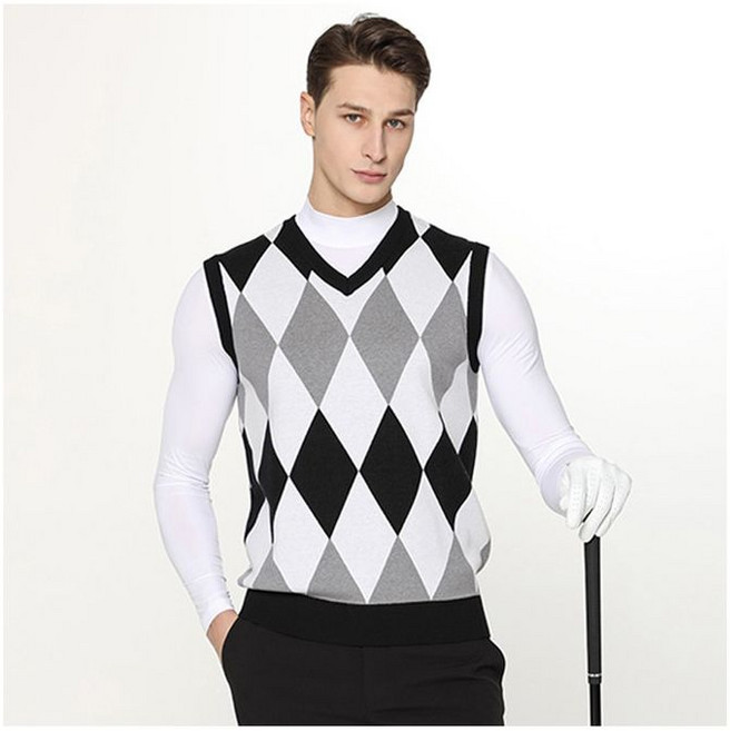 (남성)아가일 브이넥 베스트_HE1MSV001