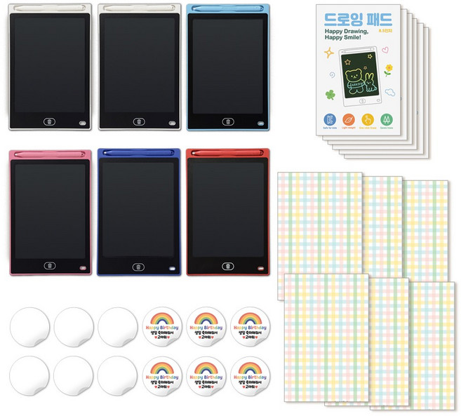 아크디 드로잉패드 생일선물 답례품 세트, 6개, 혼합