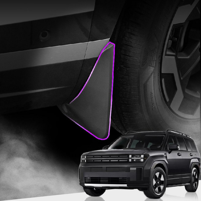 디 올뉴 싼타페MX5 흙받이 머드가드 범퍼 휠 보호, 4개, 블랙