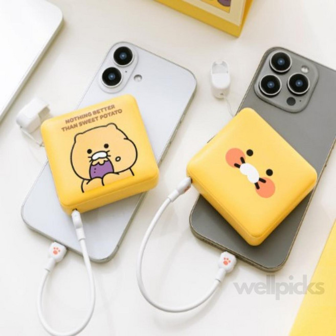 웰픽스 춘식이 고속충전 미니 보조 배터리 10 000mAh, 고구마