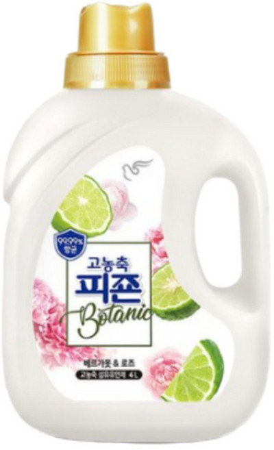 피죤 고농축 항균 보타닉 섬유유연제 베르가못로즈 4L 본품, 1개