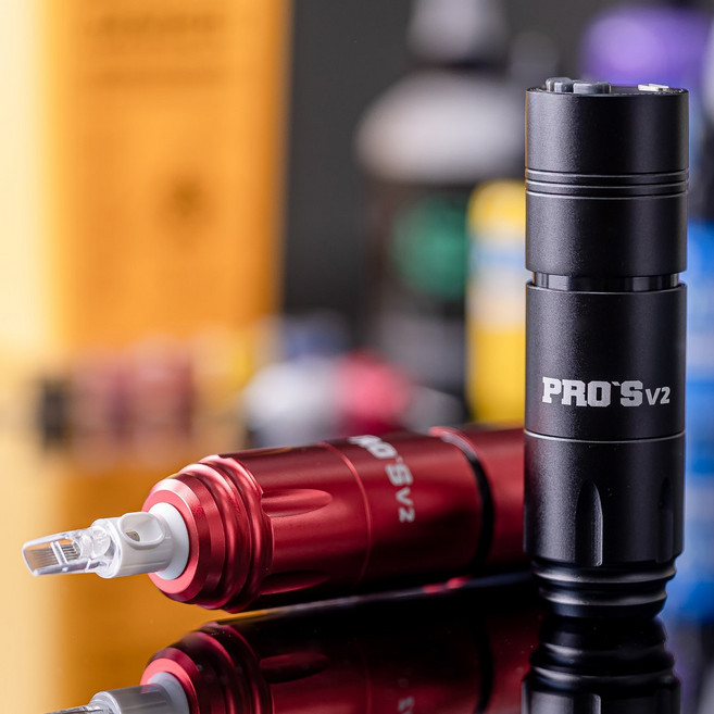 프로 무선펜머신 PST-V2 타투 머신 (두피 SMP 겸용) 문신 용품 기계 기기 재료, 1개, 레드